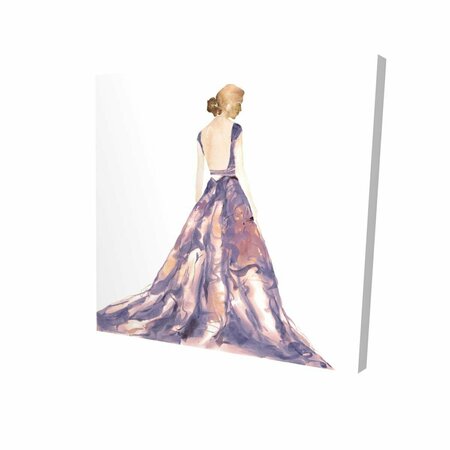 FONDO 32 x 32 in. Purple Prom Dress-Print on Canvas FO2790459